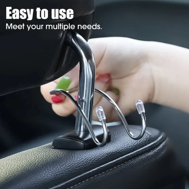Car Seat Cover Metal Hooks - Premium Stainless Steel Organizer