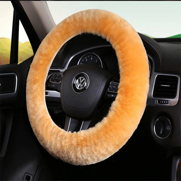 Real Fur Car Steering Wheel Cover For Winter