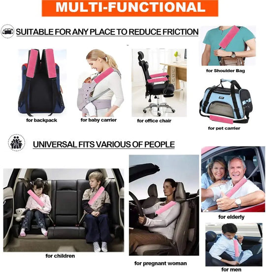1Pair Soft Plush Car Seat Belt Cover