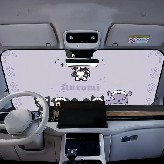 Kawaii Kuromi-S Car Sunshade Front Windows