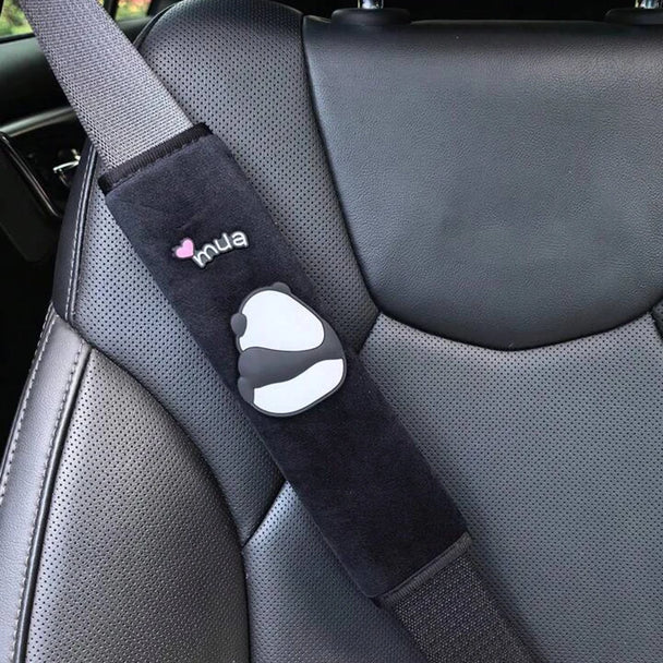 2pcs Cute Panda Seat Belt Cover For Car