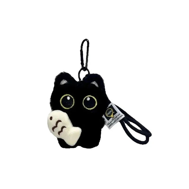 Cool Plush Black Cat Mirror Hanging For Car