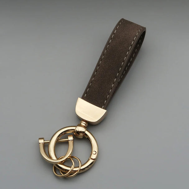 Leather Car Keychain for Men and Women