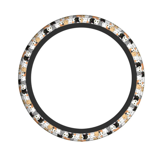 Funny Steering Wheel Cover | Anti-Slip Cute Cats Pattern