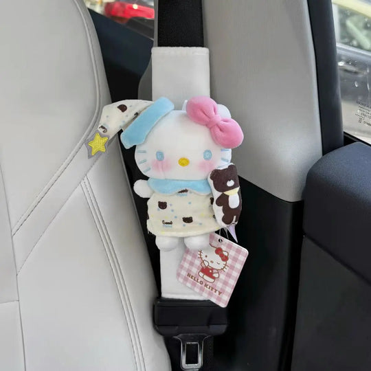 Cute Travel Hello Kitty Plush Seat Belt Cover