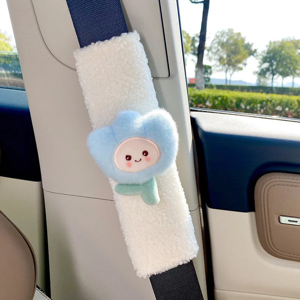 2 Cute Cartoon Car Seat Belts | Soft and Comfortable Car Belts