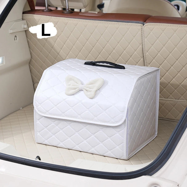 Elegant Pink Car Trunk Organizer for Women