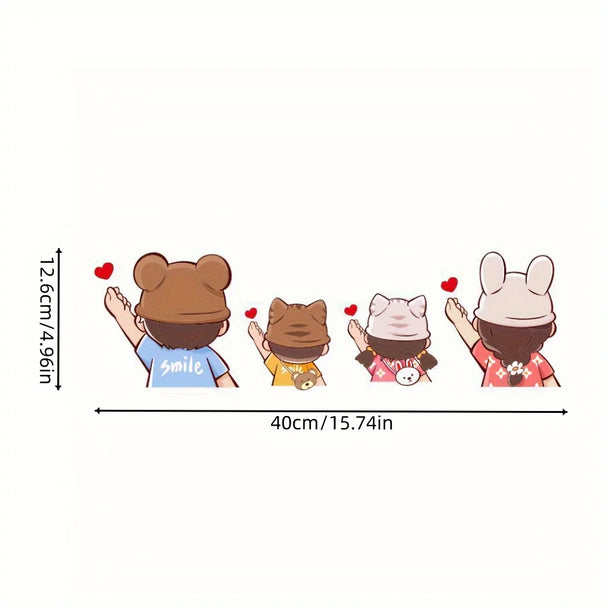 Funny Car Family Stickers