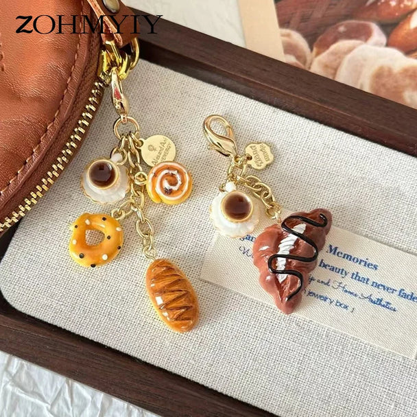 Food Toys Car Keychain Accessories Gift
