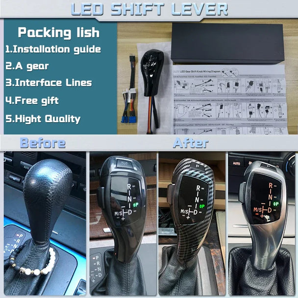 Automatic shift knob with button