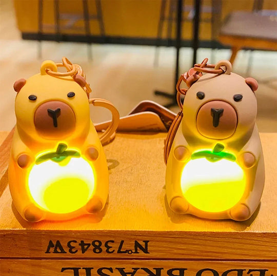 Cute Luminous Capybara Keychain For Car