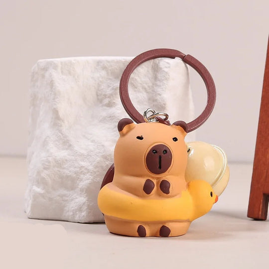 Cute Capybara Car Keychain Gift
