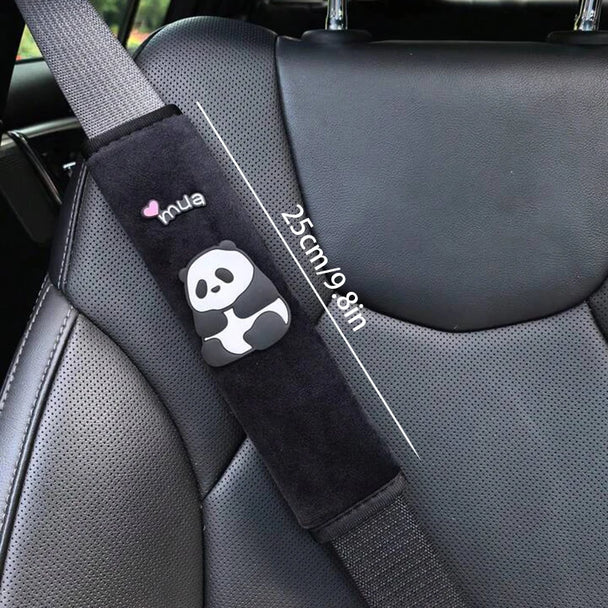 2pcs Cute Panda Seat Belt Cover For Car