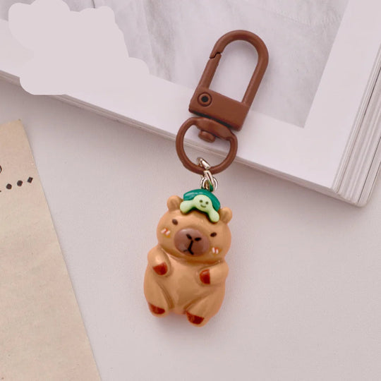 Cute Capybara Car Keychain Gift