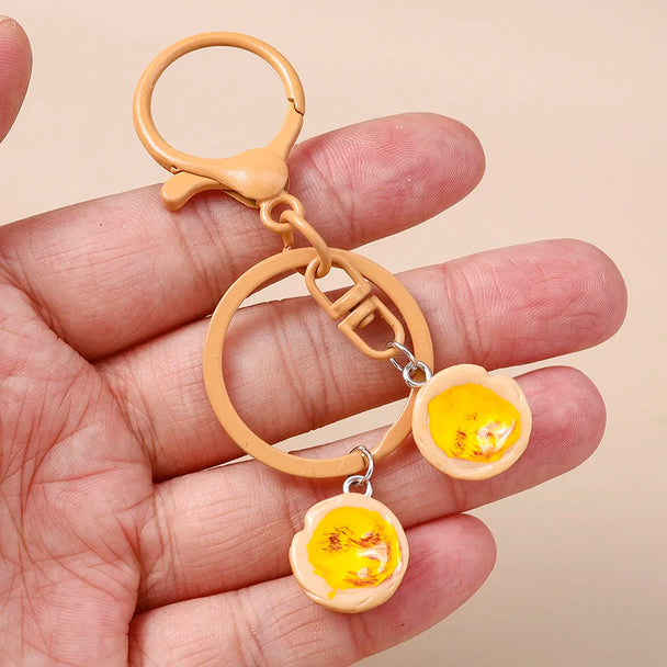 Car Croissant Bread Keyring for Women & Girls