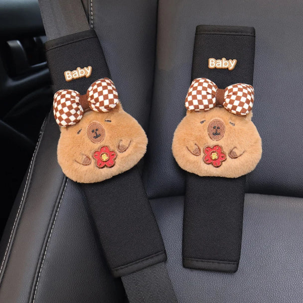 Cute Cartoon Capybara Safety Belt Cover