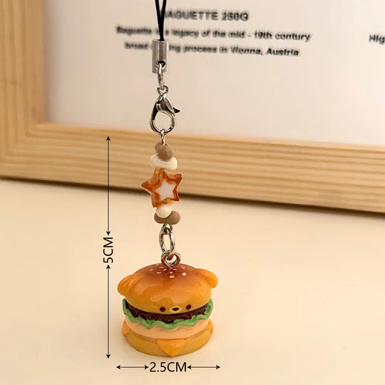 3D Burger Car Keychain