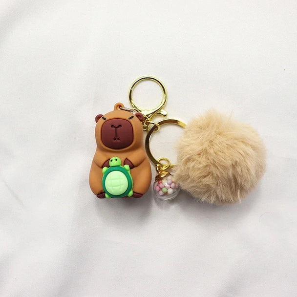 Capybara Car Keychain Accessory