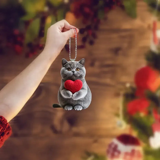 Cute Cat Mirror Hanging For Car