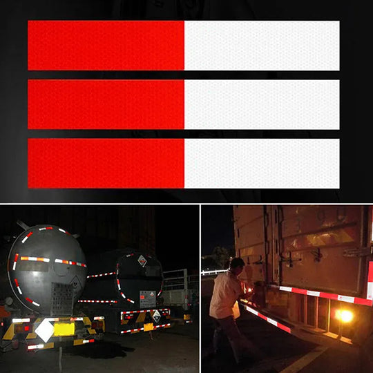 Red and White Reflective Stickers