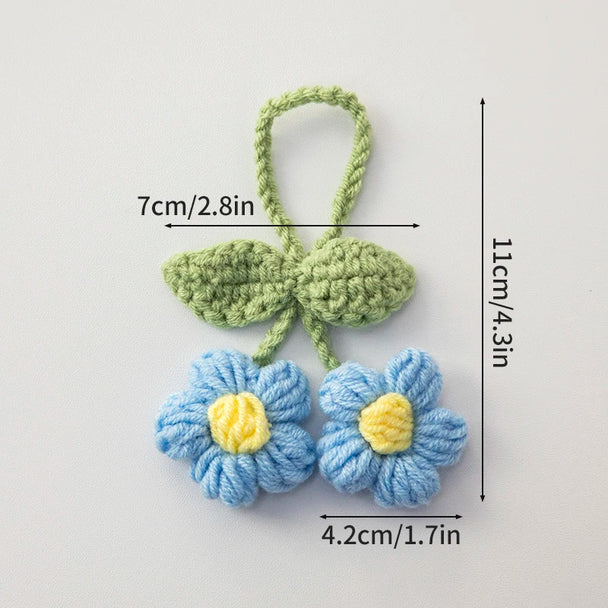 Crochet Flowers Hanging Car Accessories
