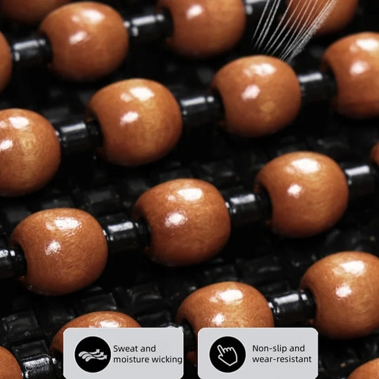 Beaded Car Seat Cover – Premium Wooden Bead Seat Cushion for Ultimate Comfort