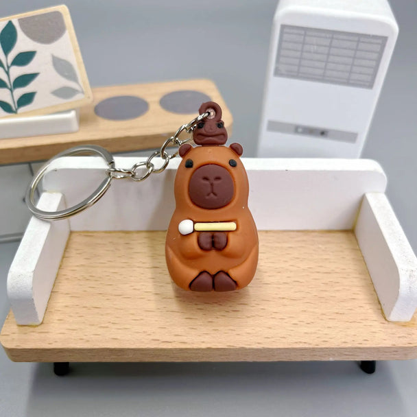Cute Capybara Car Keychain