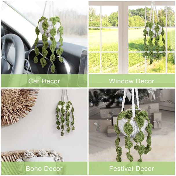 Hanging Plant Crochet for Car Decor