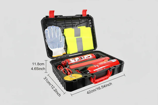 Car Emergency with Fire Extinguisher