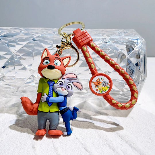 Zootopia Keychain For Car | Disney Movie Character Key Ring