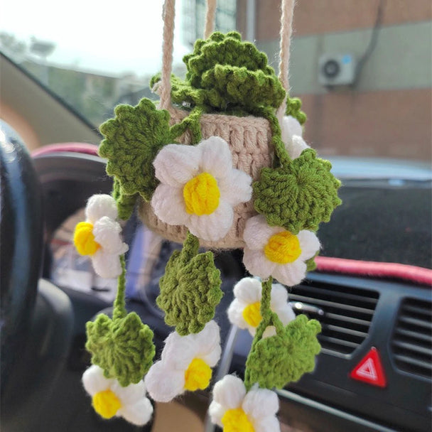 Strawberry Crochet Hanging Car Accessories
