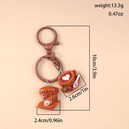Cute Keychain Coffee For Car