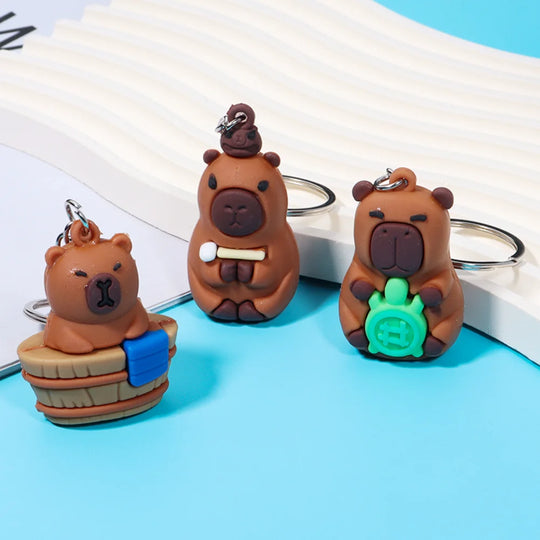 Cute Capybara Car Keychain