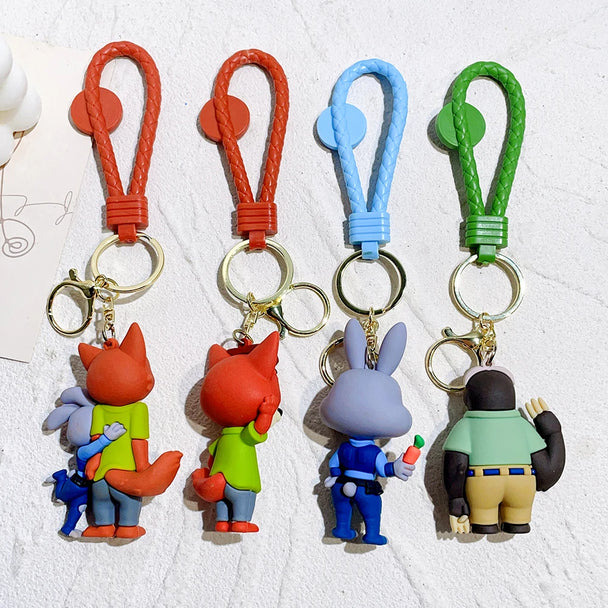 Zootopia Keychain For Car | Disney Movie Character Key Ring