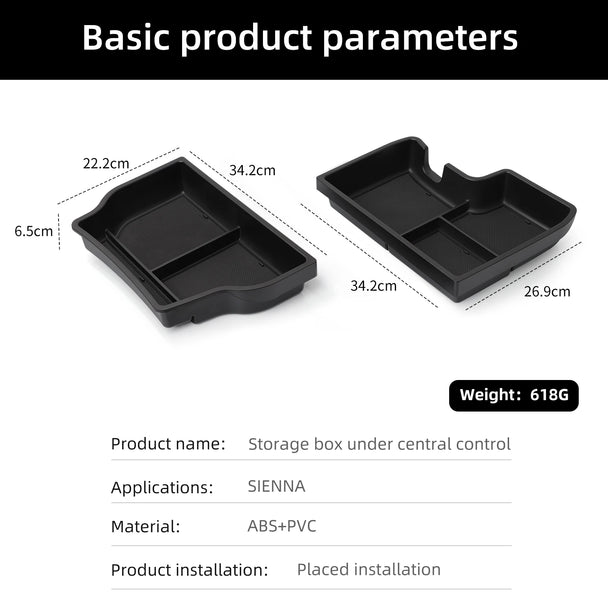 car center console organizer Toyota sienna