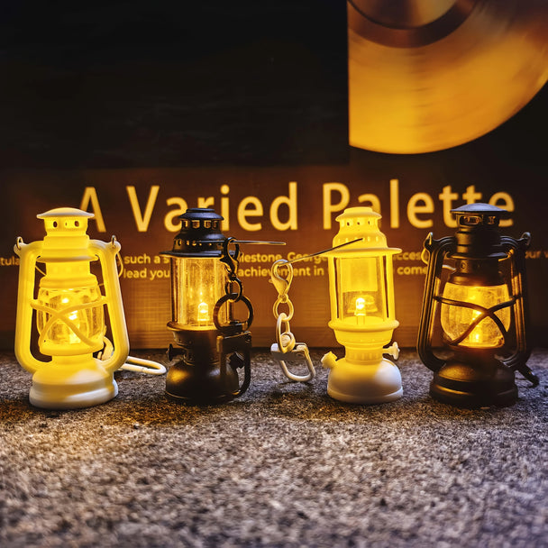 Vintage Candle Lamp Keychain Car Accessories