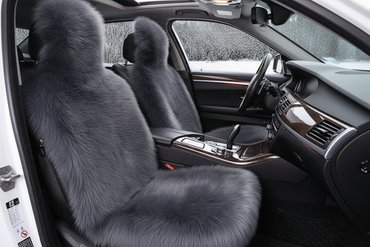 Luxurious Sheepskin Car Seat Cover – Premium Wool-Inspired Comfort for Every Journey