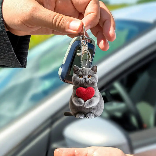 Cute Cat Mirror Hanging For Car