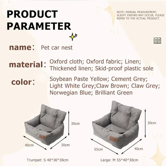 Pet Car Seat Bed | AutoMania