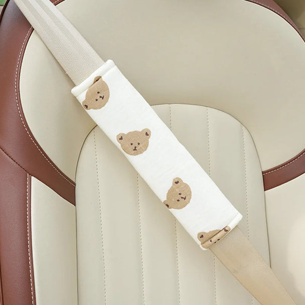 Cartoon Bear Rabbit Seat Belt Cover