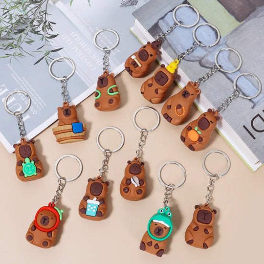 Cute Capybara Car Keychain