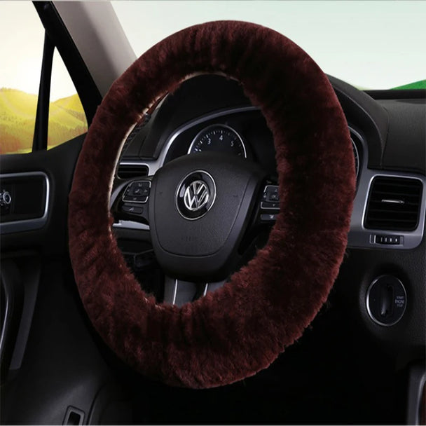Real Fur Car Steering Wheel Cover For Winter