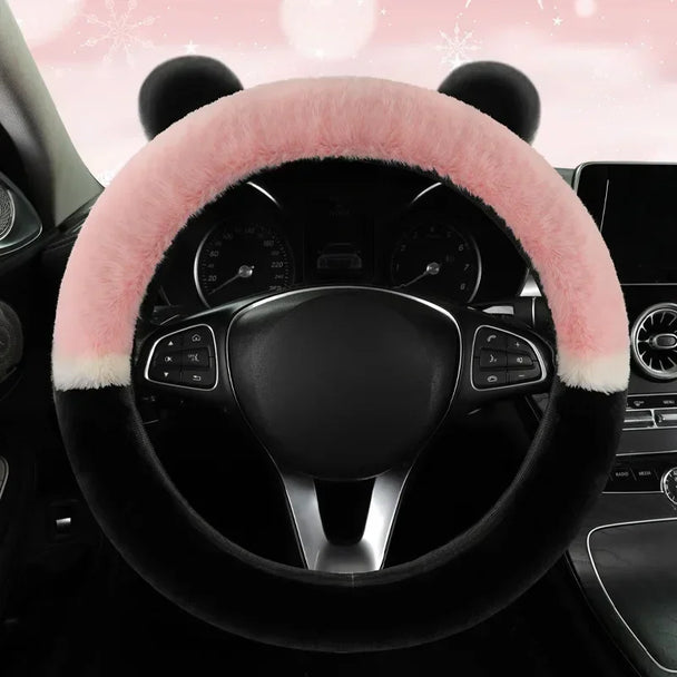 Fluffy Car Steering Wheel Covers | Winter Fluffy Rabbit Hair Cover