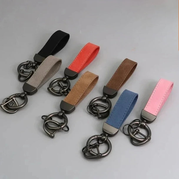Leather Car Keychain for Men and Women