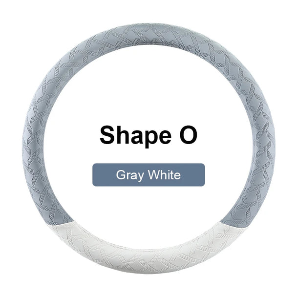 Leather Car Steering Wheel Protective Cover