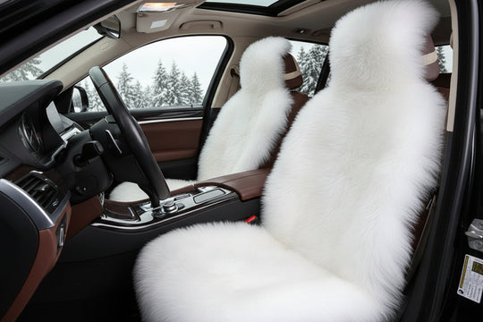 Luxurious Sheepskin Car Seat Cover – Premium Wool-Inspired Comfort for Every Journey
