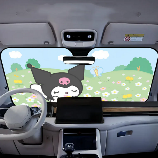 Kawaii Kuromi-S Car Sunshade Front Windows