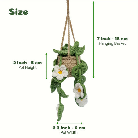 Car Hanging Crochet Basket  Accessories