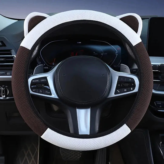 Cartoon Cat Ears Steering Wheel Cover | Anti-slip Suitable For A Variety