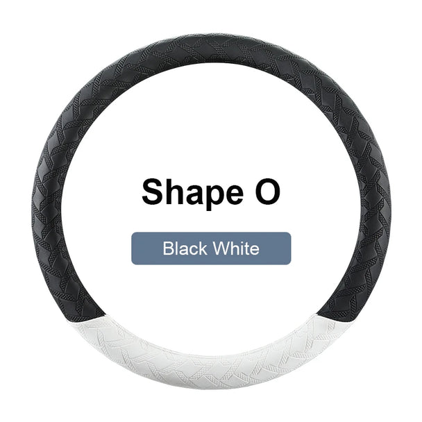 Leather Car Steering Wheel Protective Cover